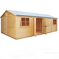 Shire 12 x 24ft Mammoth Double Door Garden Shed - Including Installation
