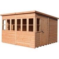 Shire 10x10ft Sun Pent Shed - Including Installation