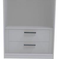 House Beautiful Internal Built-In Two Drawer Unit for Double Wardrobe - White