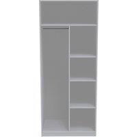 House Beautiful Internal Storage for Double Wardrobe, Dividing Panel, Shelves and Hanging Rail - White