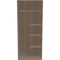 House Beautiful Internal Storage for Double Wardrobe, Dividing Panel, Shelves and Hanging Rail - Oak Effect
