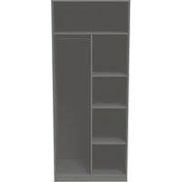 House Beautiful Internal Storage for Double Wardrobe, Dividing Panel, Shelves and Hanging Rail - Grey