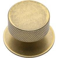 Knurled Vintage Gold Knob and Backplate