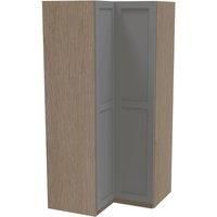 House Beautiful Realm Corner Wardrobe, Oak Effect Carcass - Grey Shaker Doors (W) 1053mm x (H) 2196mm