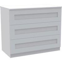 House Beautiful Realm Wide Chest of Drawers - White Shaker (W) 900mm x (H) 756mm