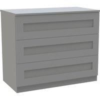 House Beautiful Realm Wide Chest of Drawers - Grey Shaker (W) 900mm x (H) 756mm