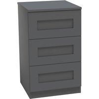 House Beautiful Realm Narrow Chest of Drawers - Carbon Grey Shaker (W) 450mm x (H) 756mm