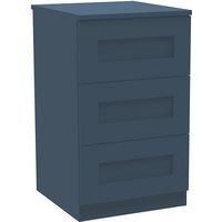 House Beautiful Realm Narrow Chest of Drawers - Navy Blue Shaker (W) 450mm x (H) 756mm