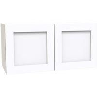 House Beautiful Realm Double Bridging Unit, White Carcass, White Shaker Door (W) 900mm x (H) 450mm