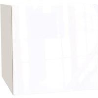 House Beautiful Honest Single Bridging Unit, White Carcass, Gloss White Slab Door (W) 450mm x (H) 450mm