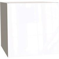 House Beautiful Honest Single Bridging Unit, Grey Carcass, Gloss White Slab Door (W) 450mm x (H) 450mm