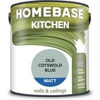 Homebase Kitchen Matt Paint Old Cotswold Blue - 2.5L