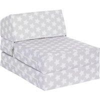 Kids Grey Stars Chair Bed Grey