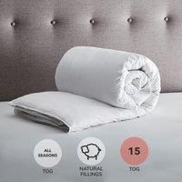 Fogarty White Duck Feather and Down All Seasons Duo 15 Tog Duvet White