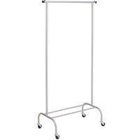 Clothes Rail with Wheels Silver