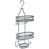 2 Tier Grey Hanging Shower Caddy Grey