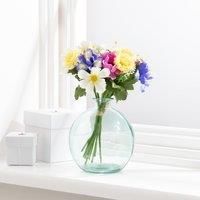 Artificial Daisy and Iris Multi Bouquet 30cm Yellow, Red and White
