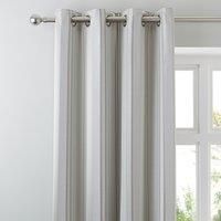 Manhattan Natural Eyelet Curtains Grey and White