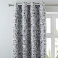 Leonardo Dove Grey Eyelet Curtains Grey