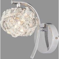 Cecilie Glass Wall Light Chrome