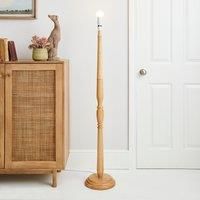 Legoli Turned Wood Floor Lamp Base Natural