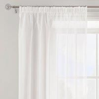 Sheer Elegance White Tape Top Single Voile Panel White