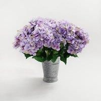 Pack of 6 Artificial Purple Hydrangea Bush