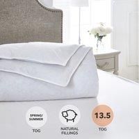 Dorma Luxurious White Goose Down 13.5 Tog Duvet White