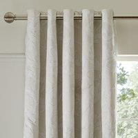 Dorma Acanthus Jacquard Blackout Eyelet Curtains Cream