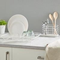 Wire Cream Dish Drainer Cream
