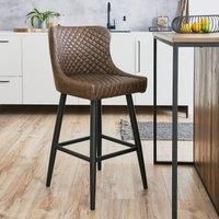 Montreal Bar Stool Brown PU Leather Brown
