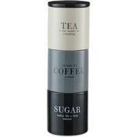 Monochrome Stacking Tea Coffee Sugar Canisters Cream