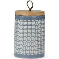 Geometric Dark Grey Kitchen Canister Grey