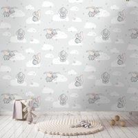 Disney Dumbo Wallpaper Grey