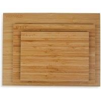 Set of 3 Bamboo Chopping Boards Natural