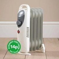 650W 5 Fin Oil Filled Radiator White