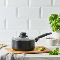 Dunelm Essentials Aluminium 18cm Saucepan Black