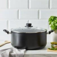 Dunelm Essentials Aluminium 32cm Stock Pot Black