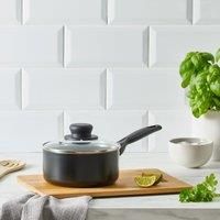 Dunelm Essentials Aluminium 16cm Saucepan Black
