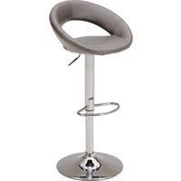 Knox Bar Stool Grey PU Leather Grey