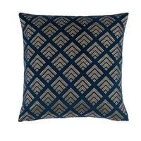Velvet Geo Foil Navy Cushion Cover