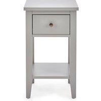 Lynton Compact Grey Slim Bedside Table Grey