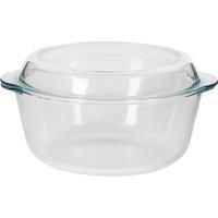 Dunelm 3L Casserole Dish with Lid Clear and Blue