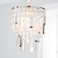 Dunelm Caressa Jewel Metal Easy Fit Ceiling Light Pendant (Silver) B+