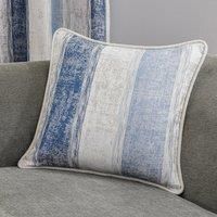 Sadie Stripe Blue Cushion Blue and Cream
