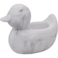 Marble Duck Tealight Holder White