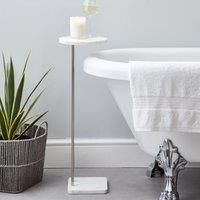 Marble Effect Top White Bath Table White