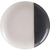 Elements Dipped Charcoal Dinner Plate Grey and Charcoal
