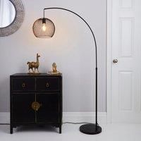 Harrison Arc Black Floor Lamp Black