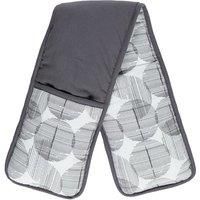Elements Runda Double Oven Glove Grey and Black